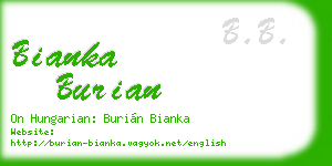 bianka burian business card